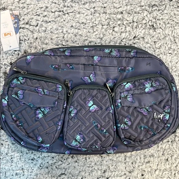 lug | Bags | Nwt Lug Railcar Crossbody Bag Butterfly Grey  display picture 2